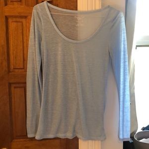 American Eagle long sleeve light blue tee